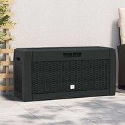vidaXL Caixa de arrumação jardim 119x48x60 cm polipropileno antracite