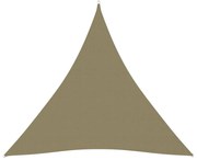 vidaXL Para-sol estilo vela tecido oxford triangular 3x3x3 m bege