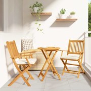vidaXL Cadeira Dobrável com almofada 2 pcs Branco 49 x 57,5 x 92cm