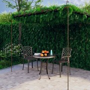 Pérgola de jardim 4x3x2,5 m ferro castanho antigo