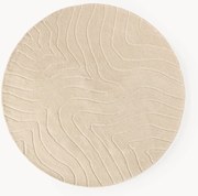 Tapete redondo em lã artesanal Aaron