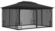 Gazebo com redes 300x400x265 cm antracite
