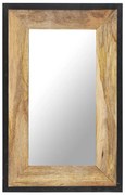vidaXL Espelho 80x50 cm madeira de mangueira maciça