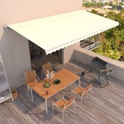 vidaXL Toldo retrátil automático 600x350 cm creme