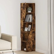 vidaXL Armário de canto Carvalho Defumado 32x32x140cm