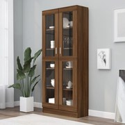 Vitrine Real de 185 cm - Nogueira - Design Moderno