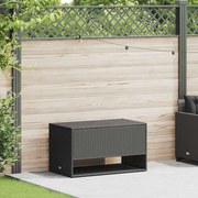 vidaXL Caixa para almofadões de exterior 100x55x55,5 cm vime PE preto