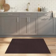vidaXL Tapete quadrado 100x100 cm bambu castanho-escuro