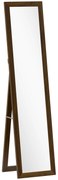 HOMCOM Espelho de Pé 37x155 cm Espelho de Corpo Inteiro Espelho de Parede Retangular com Estrutura de Madeira Cor Nogueira | Aosom Portugal