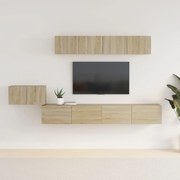 vidaXL Conjunto móveis de TV 5 pcs madeira processada carvalho sonoma