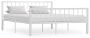 vidaXL Estrutura de cama 160x200 cm metal branco