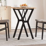 vidaXL Mesa de jantar estrutura em Y 50x50x75,5 cm pinho/aço