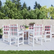 vidaXL Almofadões lombares cadeiras jardim 6pcs oxford xadrez vermelho