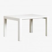 Mesa De Jantar Retangular Arnadine Gardénia Branco & 140 X 100 Cm - Sklum