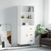 vidaXL Armário alto 69,5x34x180 cm derivados de madeira branco