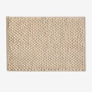 Tapete De Banho Retangular 50x80 Cm Em Algodão Niram Crema Linho - Sklum
