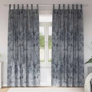 vidaXL Cortinas de Veludo 2 peças com Ilhós Cinza Prata 225x140 cm