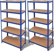 Estante de armazenamento em azul 2 peças