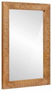 vidaXL Espelho de banheiro com espelho Marrom Claro 70 x 50 x 2,5 cm