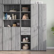 vidaXL Armário alto 40x42,5x185 cm derivados de madeira cinza sonoma