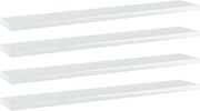 vidaXL Prateleiras para estante 4 pcs derivados de madeira branco