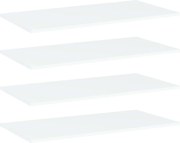 vidaXL Prateleiras para estante 4 pcs 80x40x1,5cm contraplacado branco