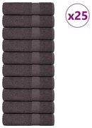 vidaXL Toalhas de banho FROGN 25 pcs 100x150cm 360 g/m² antracite