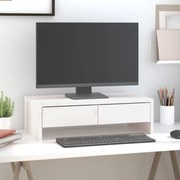 Suporte para monitor 50x27x15 cm pinho maciço branco