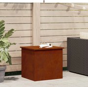 vidaXL Caixa de Armazenamento Externa Ferro Enferrujado