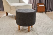 Pouffe Findik Gabbana – Antracite – 40x42x40 cm