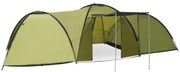 Tenda iglu de campismo 650x240x190 cm 8 pessoas verde