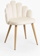 Pack 2 Cadeiras Hand Veludo - Beige