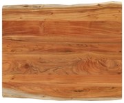 vidaXL Tampo de mesa retangular borda viva 110x80x3,8 cm acácia maciça