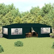 vidaXL Tenda festas profissional c/ paredes laterais 4x9m 90g/m² verde