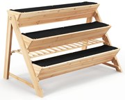 Canteiro elevado autoirrigável com treliça trepadeira - Preto