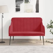 vidaXL Banco 110x76x80 cm veludo vermelho tinto