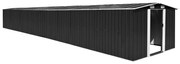 vidaXL Abrigo de jardim 257x990x181 cm aço galvanizado antracite