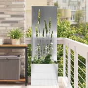vidaXL Tela de Privacidade para Jardim Fretwork Prateado 50 x 140 cm
