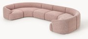 Sofá de canto comprido modular XL em bouclé Sofia