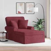 vidaXL Chaise Lounge com Saia Vinho Vermelho 91 x 157 x 91 cm tecido