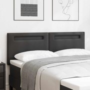 Cabeceira vidaXL Design Simples Preto 140 cm em Couro Sintético