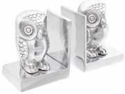 vidaXL Aparadores de livros 2 pcs Prateado 7 x 9 x 11 cm Alumínio