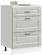 vidaXL Armário base de cozinha Porto derivados madeira cinzento sonoma