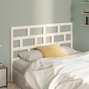 vidaXL Cabeceira de cama 146x4x100 cm pinho maciço branco