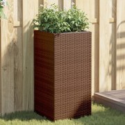 vidaXL Vaso/floreira de jardim 2 pcs 40x40x80 cm vime PE castanho