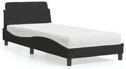 vidaXL Cama com colchão 80x200 cm veludo preto