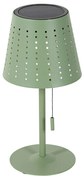 Candeeiro de mesa exterior verde c/ LED recarregável e solar 3 níveis de luminosidade - Ferre Design