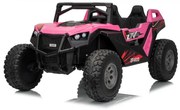 Buggy elétrico para Crianças 24V 2 Lugares RTR Monster Speed ​​4x4, Rodas Espuma EVA, assento couro ecológico Rosa