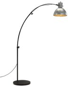 vidaXL Candeeiro de pé 25 W 150 cm E27 prateado vintage