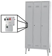 Cacifos Metálicos Triplo 3 Cacifos 1700x900x400mm Moeda Recolha